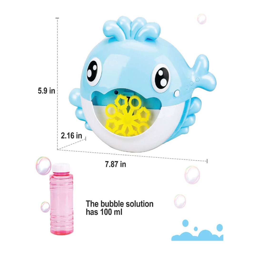 B/O Whale Bubble Machine With Light & Sounds