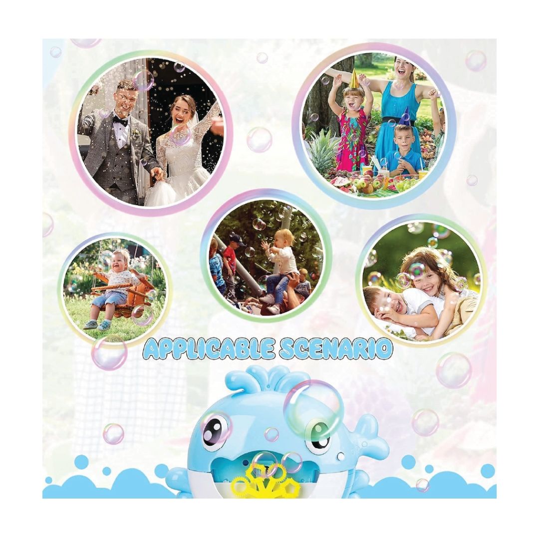 B/O Whale Bubble Machine With Light & Sounds
