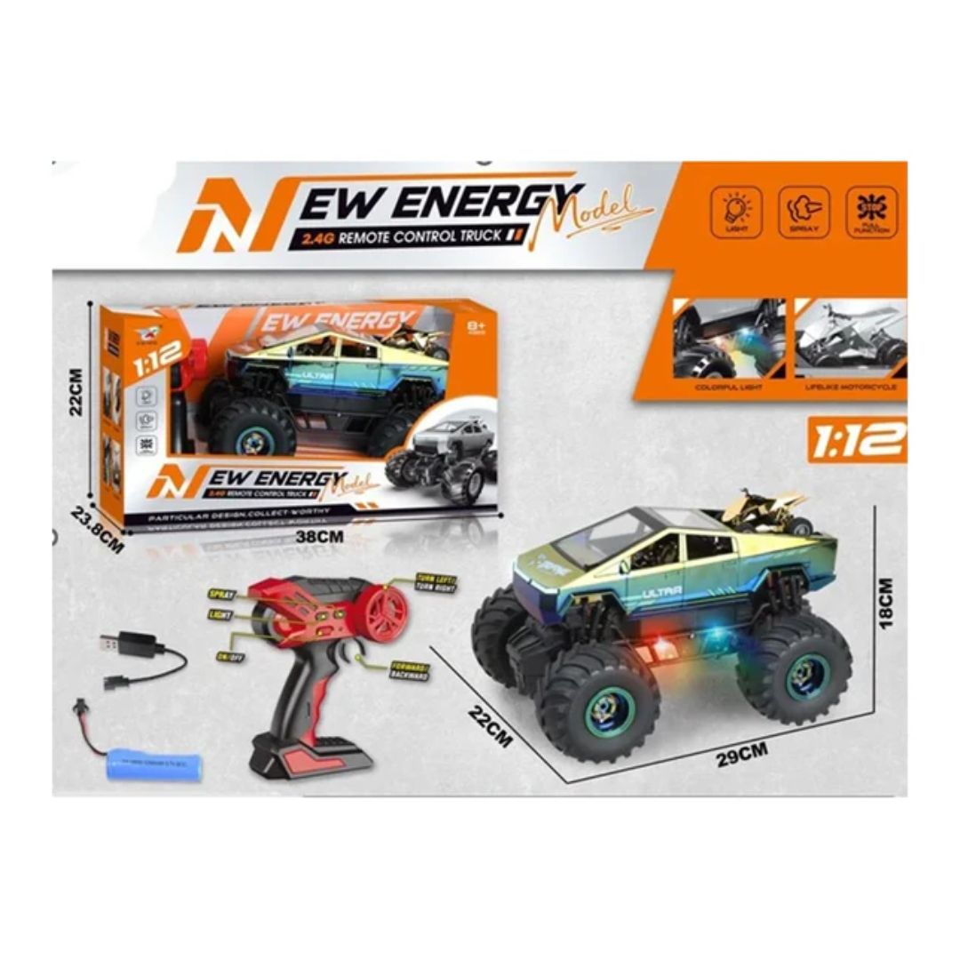 SSQUARE Monster Cyber Truck 1:12 2.4GHz RC with Smoke