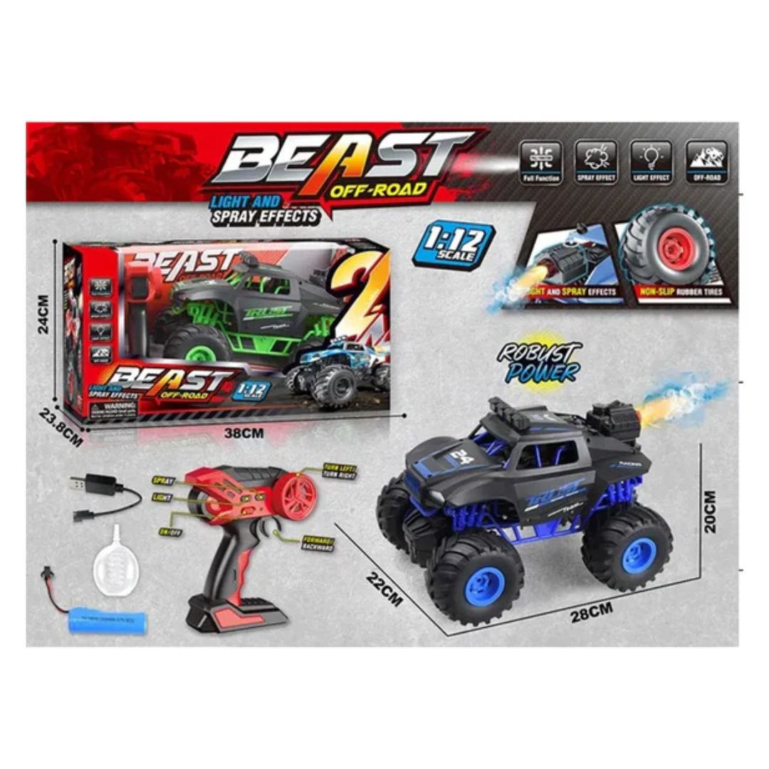 SSQUARE Beast Monster Truck 1:12 2.4GHz RC with Smoke