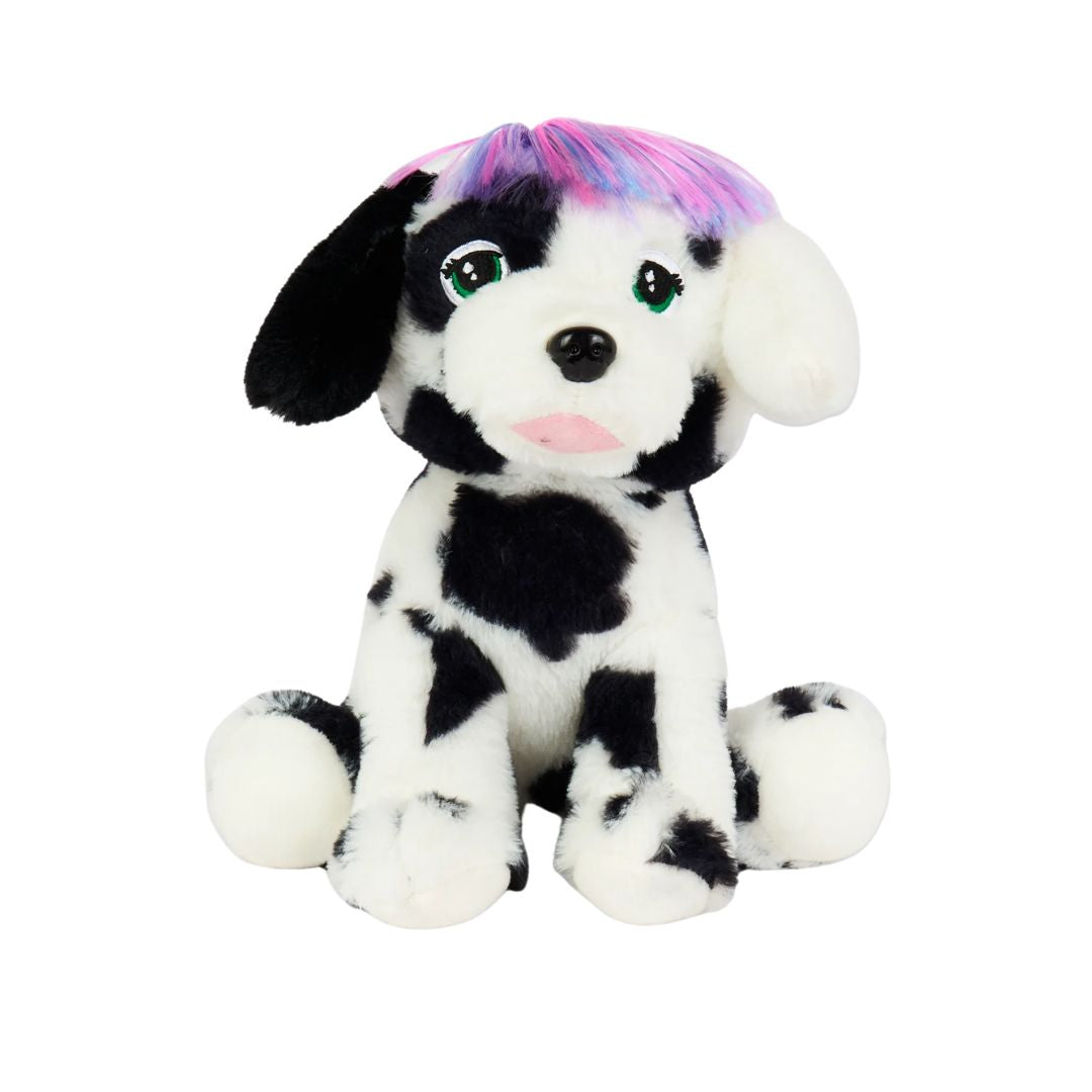 Bambolina Talking 30 cm Plush Dalmatians with Beauty Hair, Brush, Dryer and Hair Extension