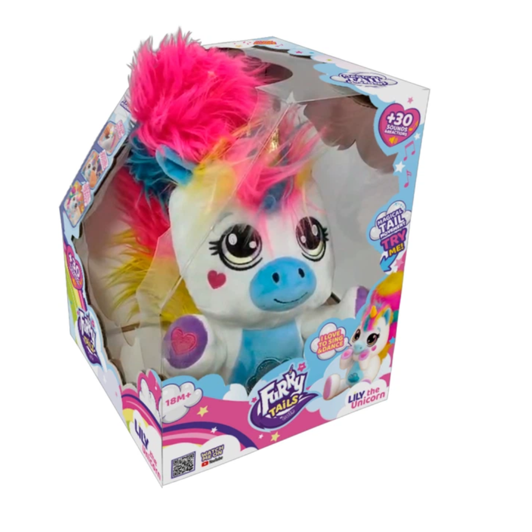 Eolo Furry Tails Electronic Plush Unicorn