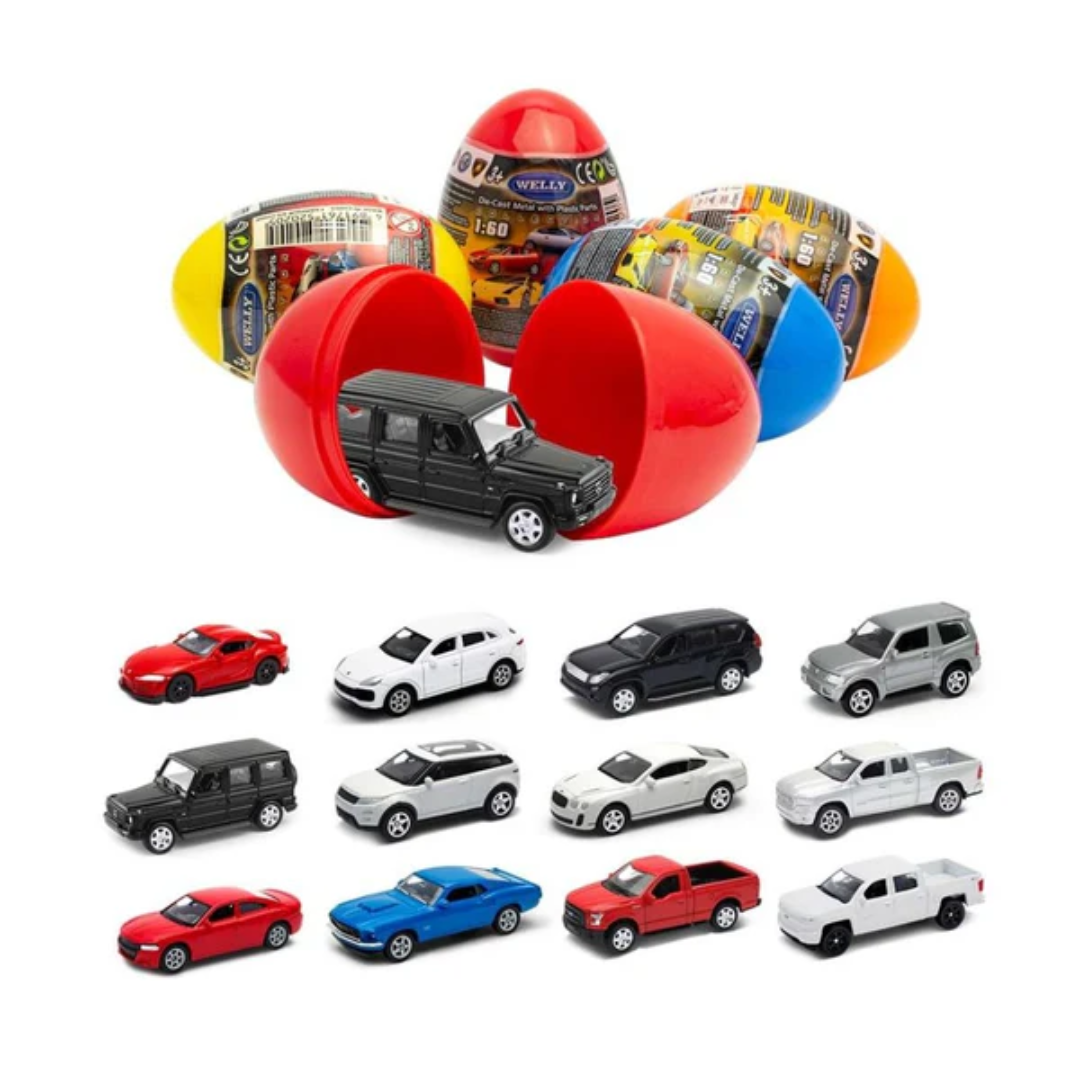 3" Diecast Metal Cars In Capsule Pack - 12 Assorted