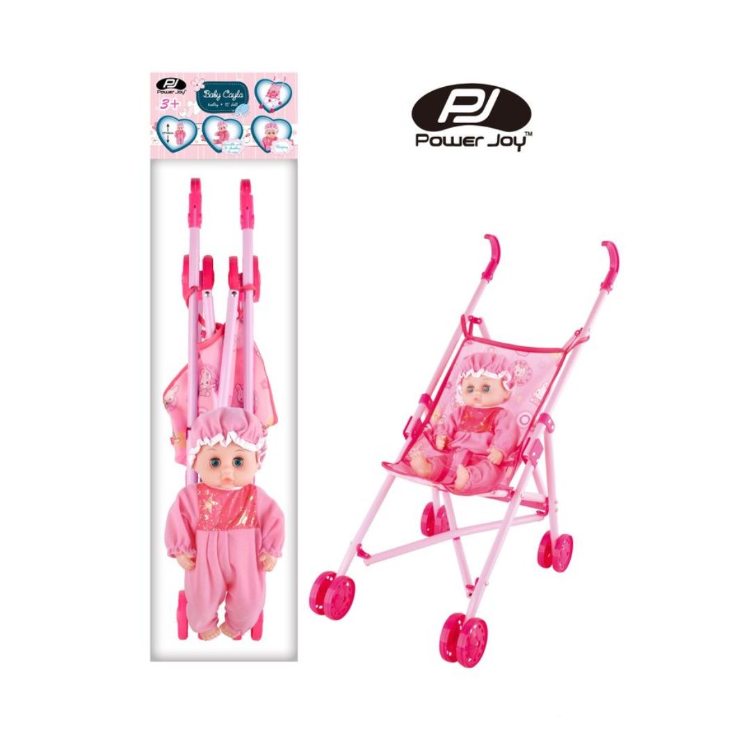 P.Joy Baby Cayla Trolley+Doll CDU8 WOC
