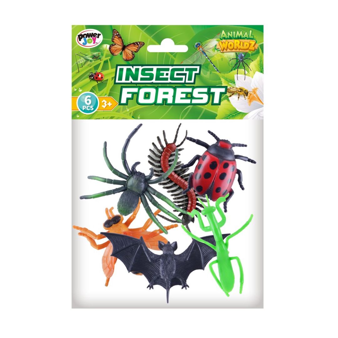 P.Joy Animal Worldz Insects 4" 6pcs