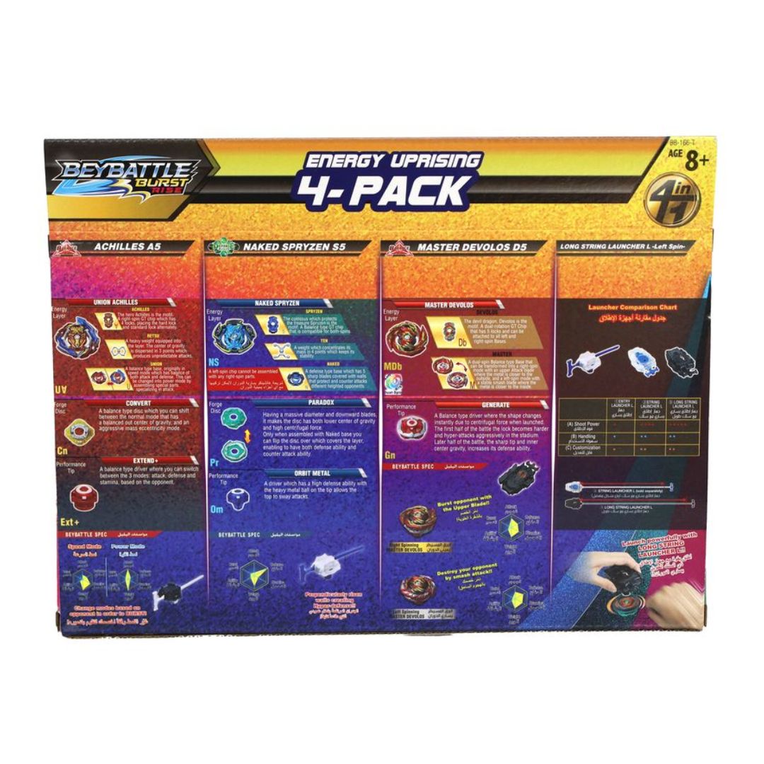 BEYBLADE BBATTLE ENERGY UPRISING 4PK-D S5