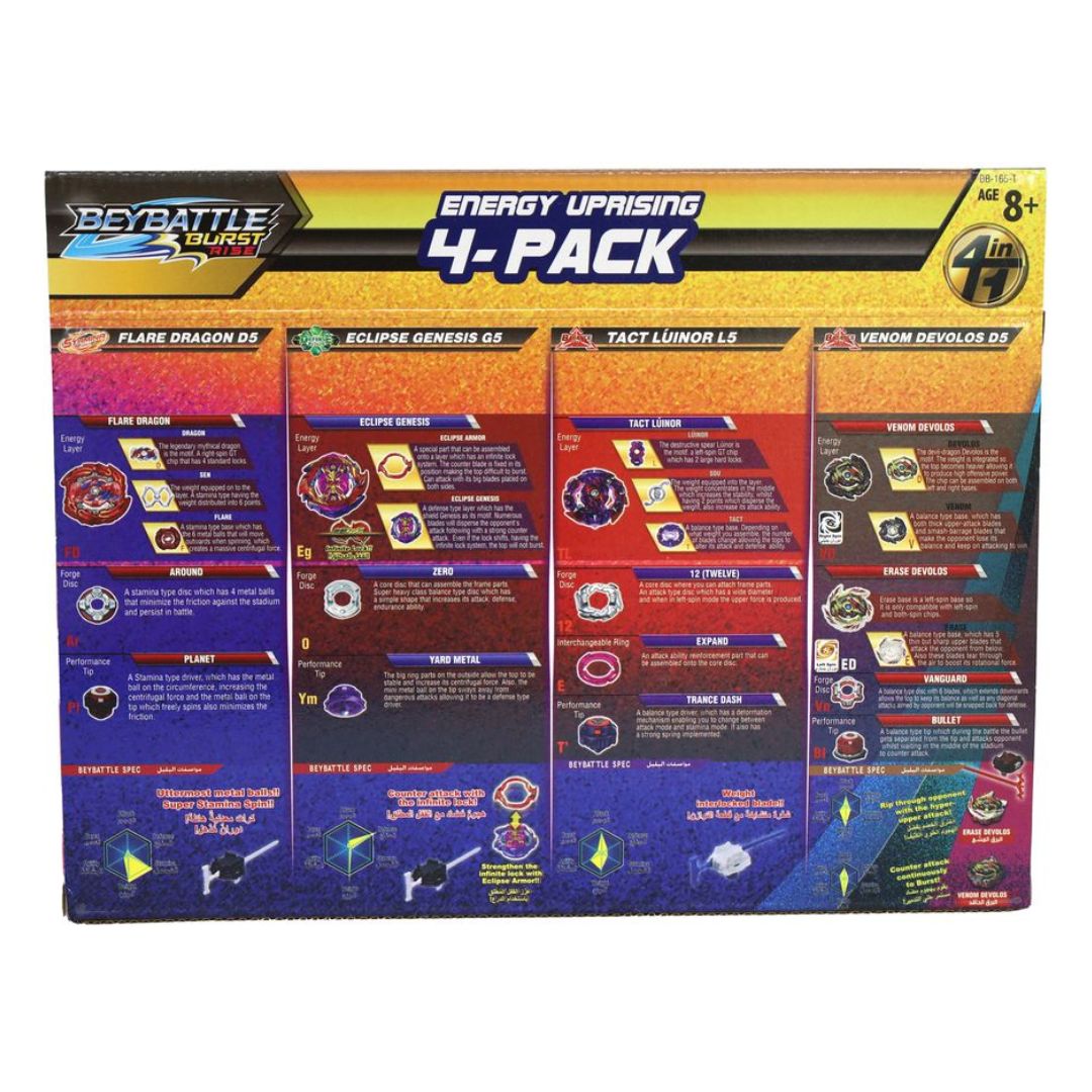 BEYBLADE BBATTLE ENERGY UPRISING 4PK-C S5