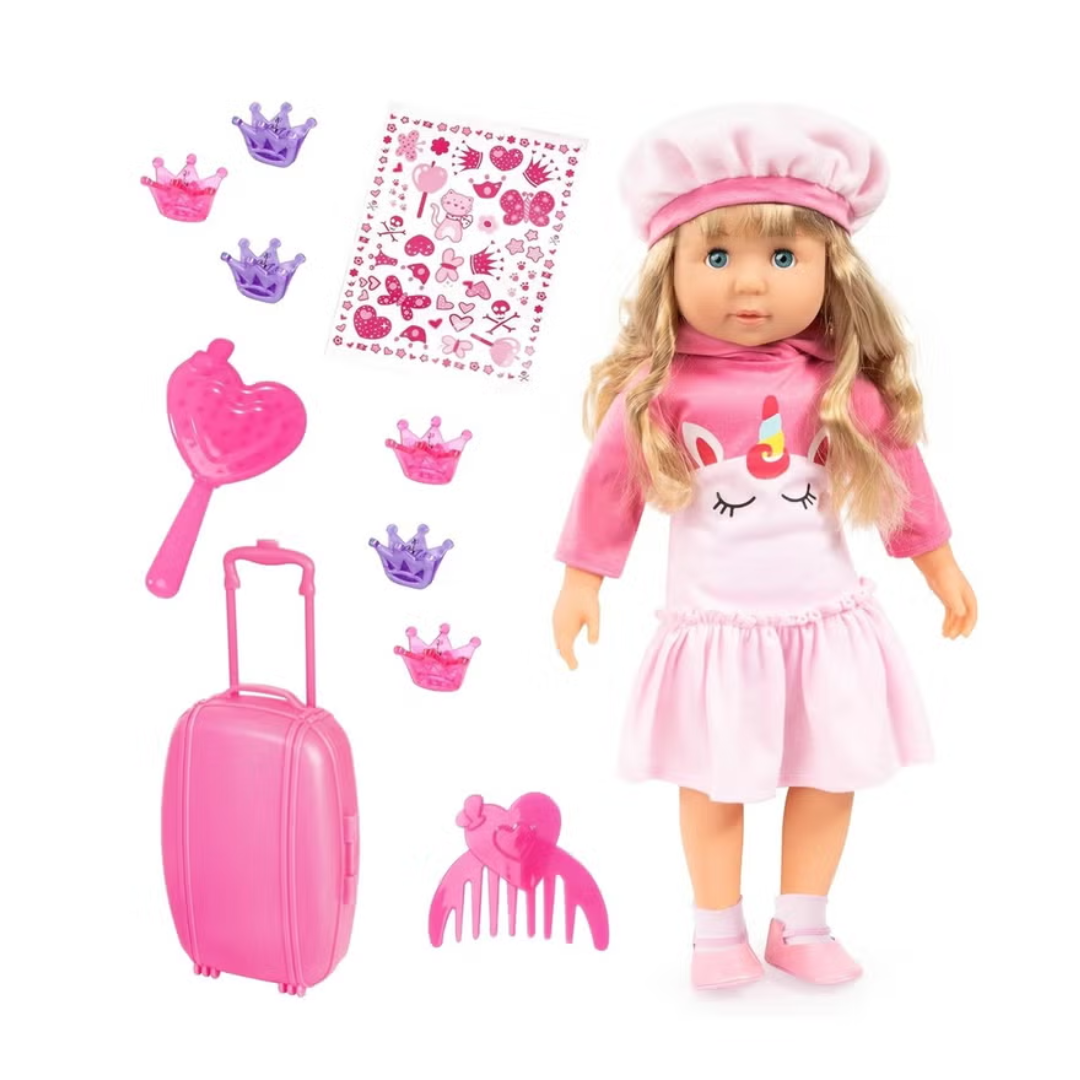 Bayer Charlene Doll Unicrn w/laugh & Kiss Sounds
