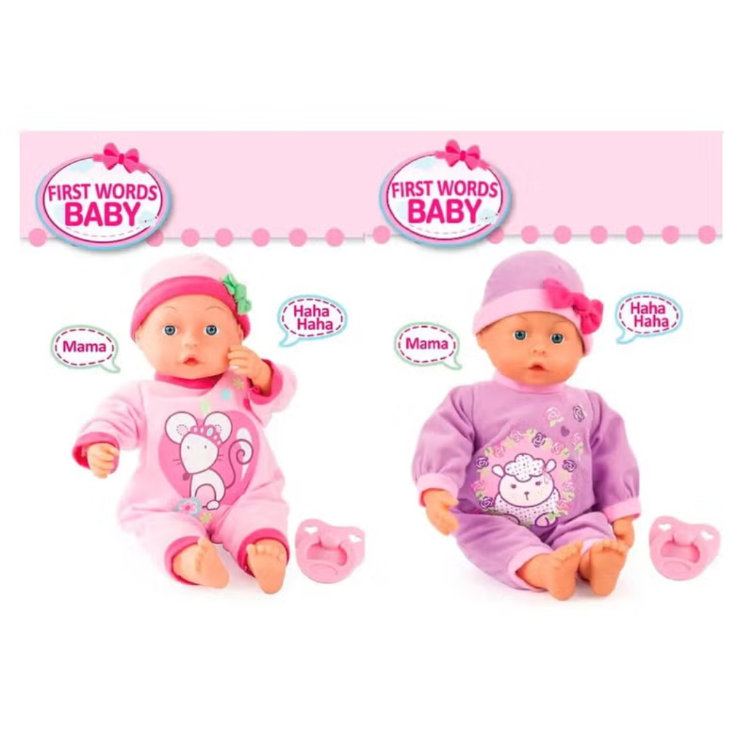 Bayer First Words Baby with 24 Baby Sounds 33Cm