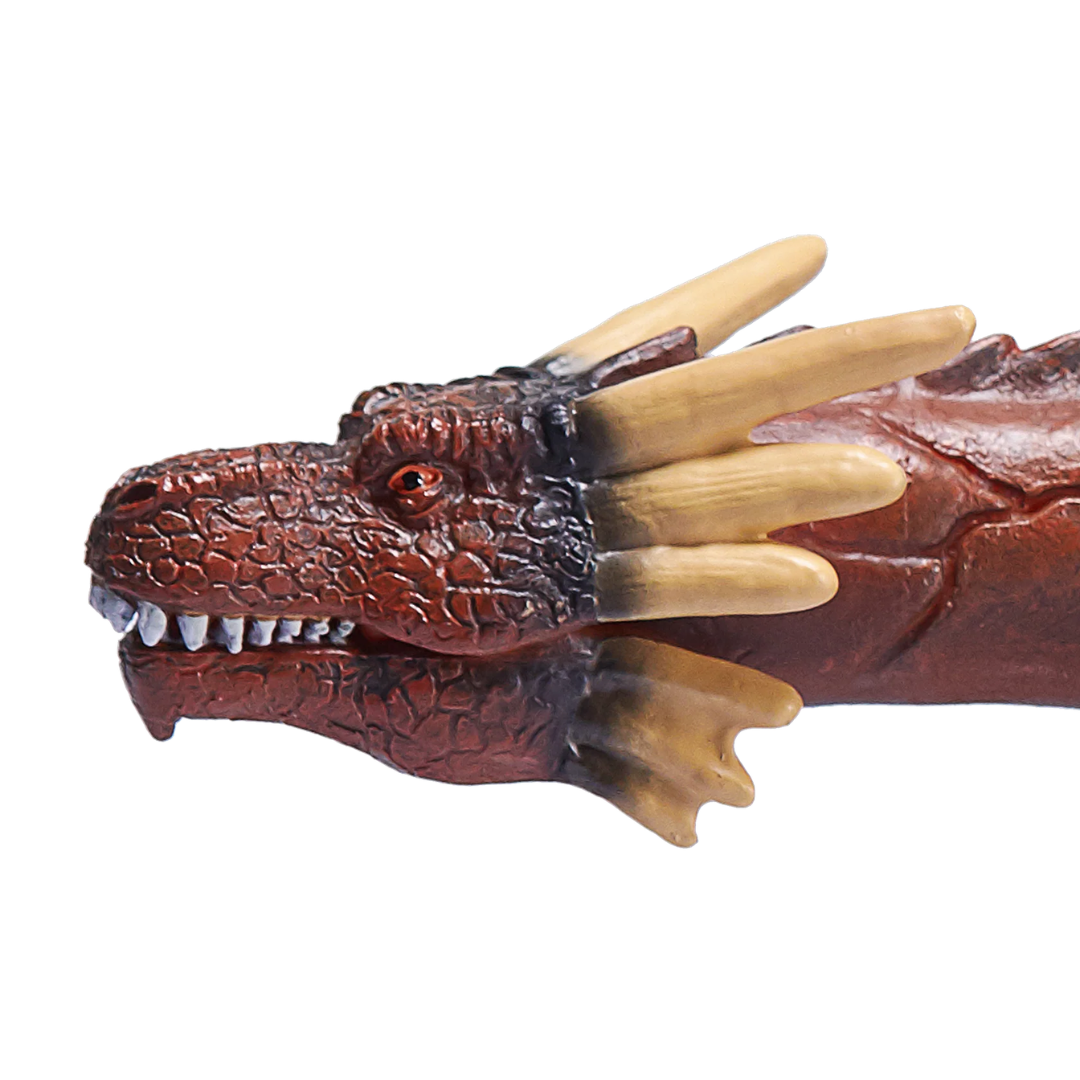 Mojo Fire Dragon Toy Figure with Moving Jaw - Realistic Red Dragon Mythical Creature Action Figure for Kids and Collectors