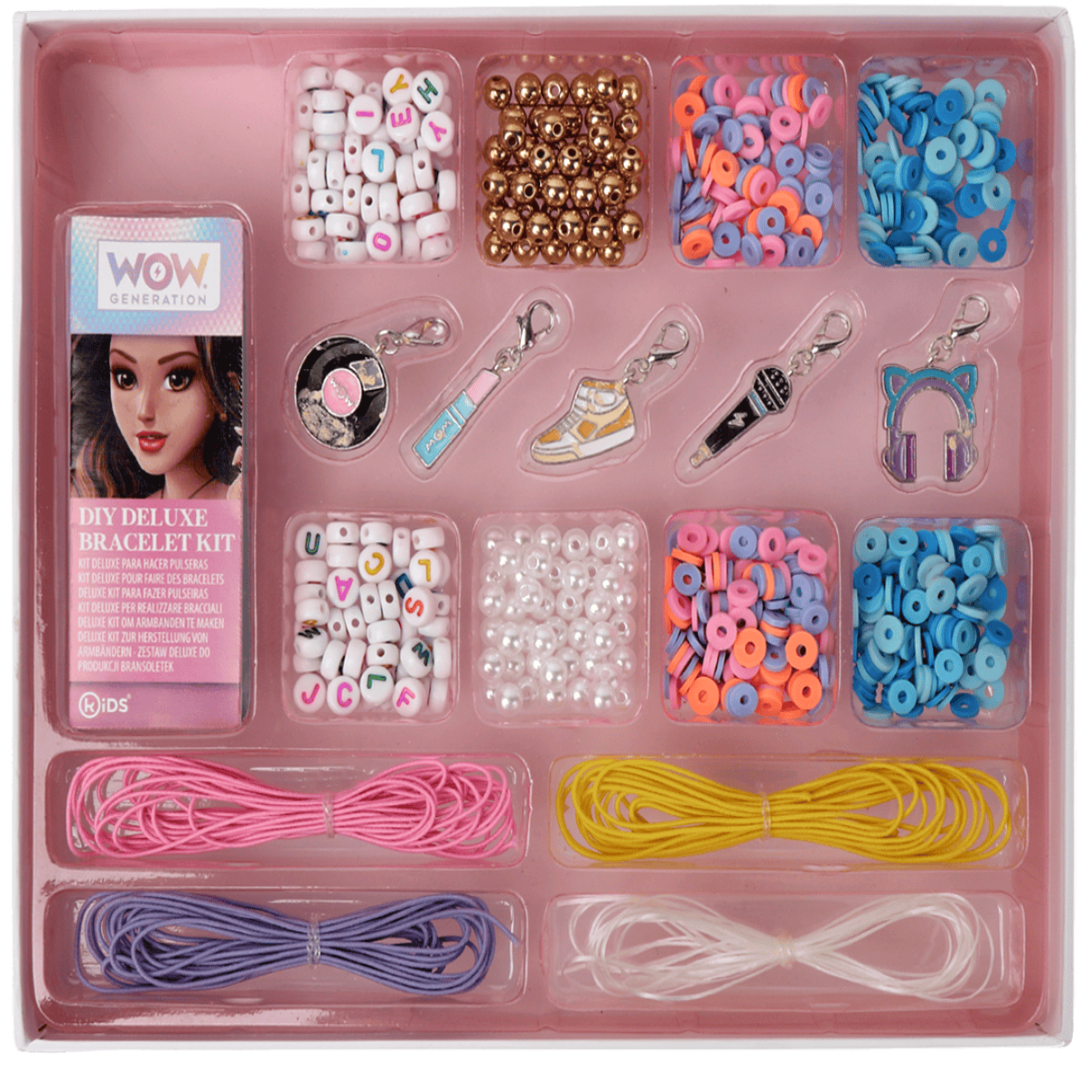 DELUXE DIY KIT WITH 5 METAL CHARMS BRACELETS WOW GENERATION (4x1)