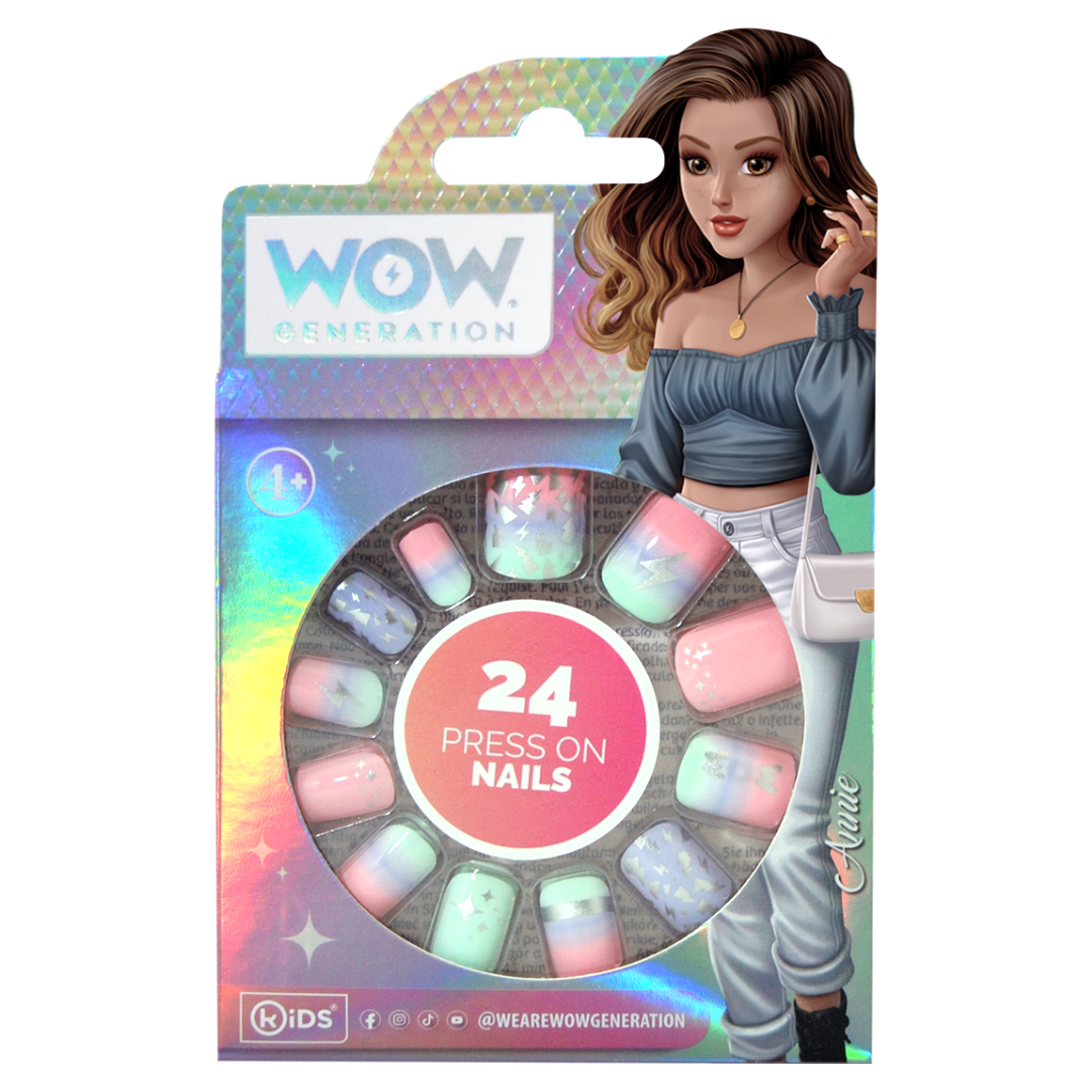 Set of 24 Adhesive Nails WOW Generation
