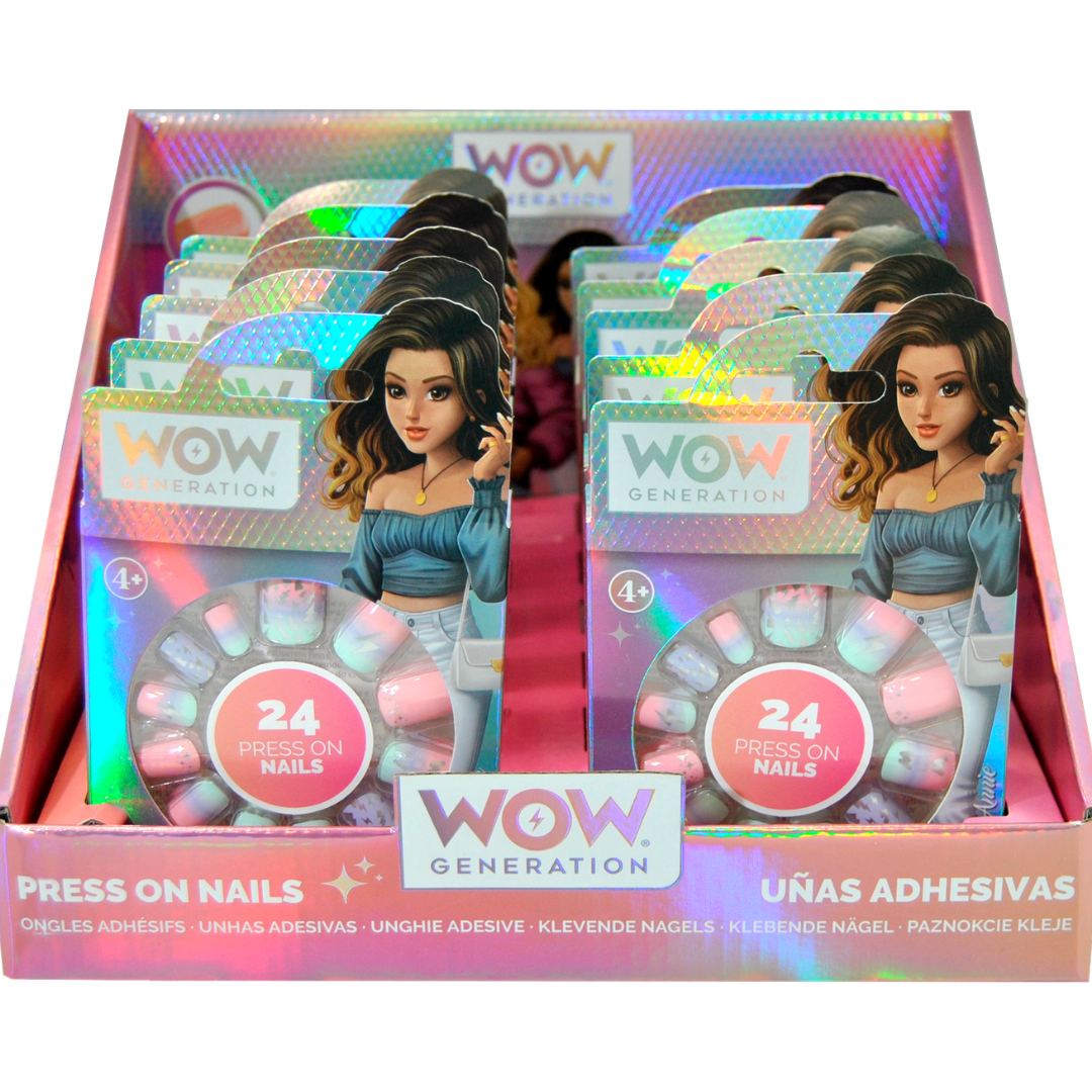 Set of 24 Adhesive Nails WOW Generation