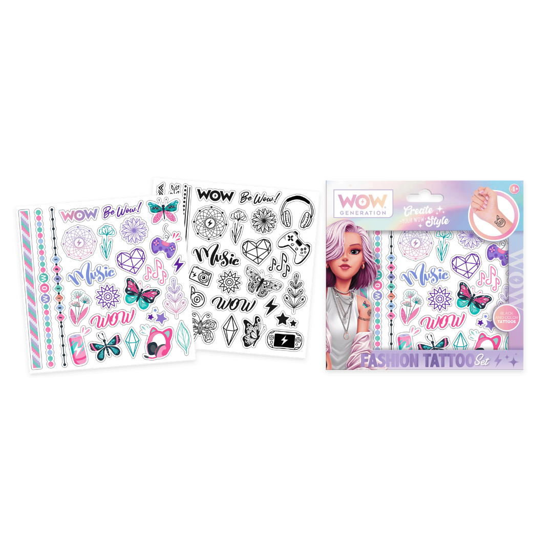 Tattoo Set 50 Colour & B/W Tattoos WOW Generation