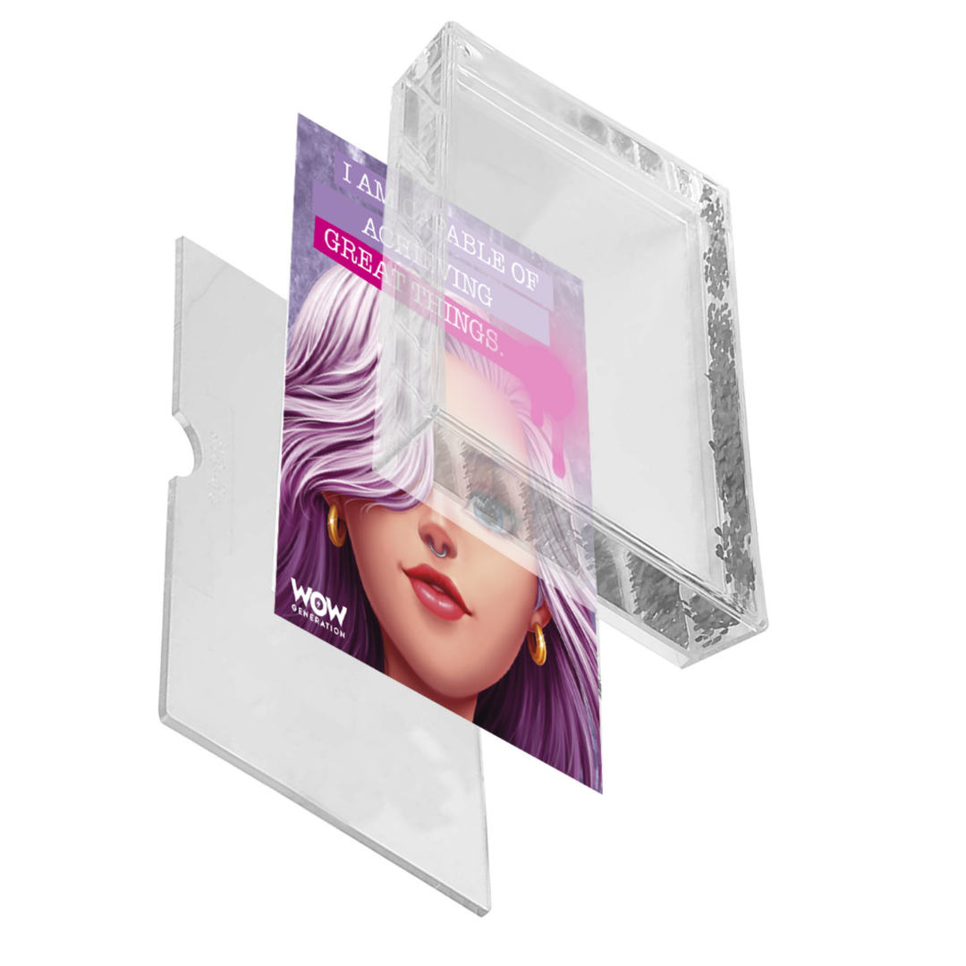 Glitter Frame with Affirmation Cards WOW Generation