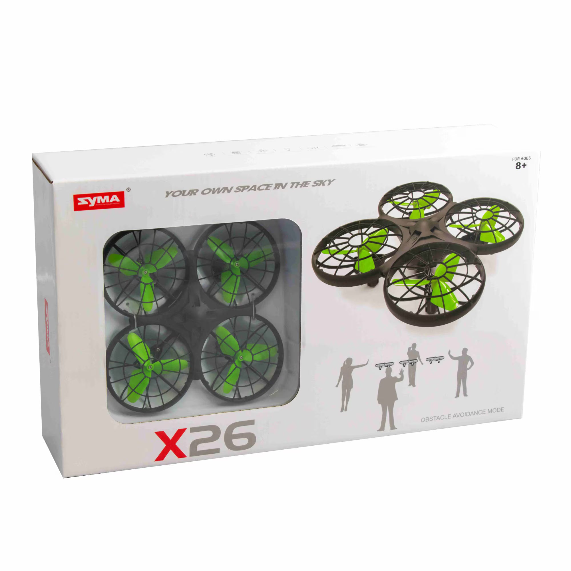 Syma X26 4-Channel Auto Hover & Obstacle Avoidance RC Drone - Black