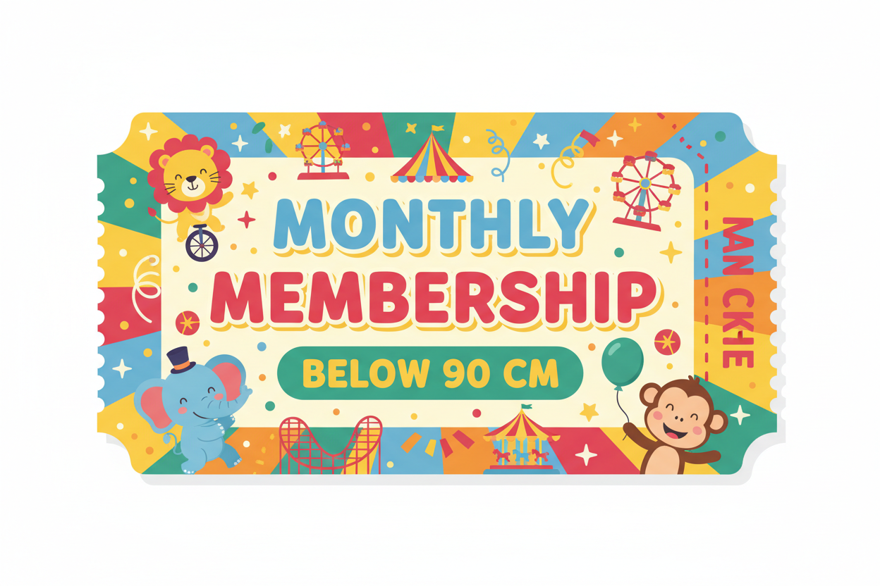 Monthly Memberships (Below 90 cm)