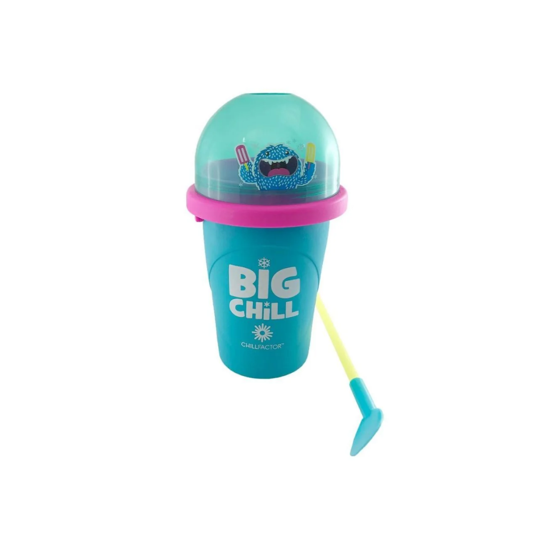 Chill Factor Big Chill Slushy Maker, 300ml Blue Squeeze Cup, DIY Frozen Drink Slushy Cup for Kids and Adults, Fast Cooling Technology, Portable and Reusable Slushie Maker Cup