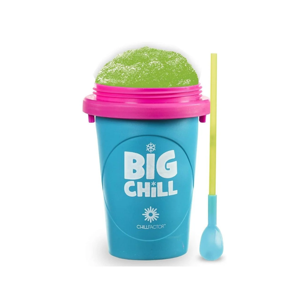 Chill Factor Big Chill Slushy Maker, 300ml Blue Squeeze Cup, DIY Frozen Drink Slushy Cup for Kids and Adults, Fast Cooling Technology, Portable and Reusable Slushie Maker Cup