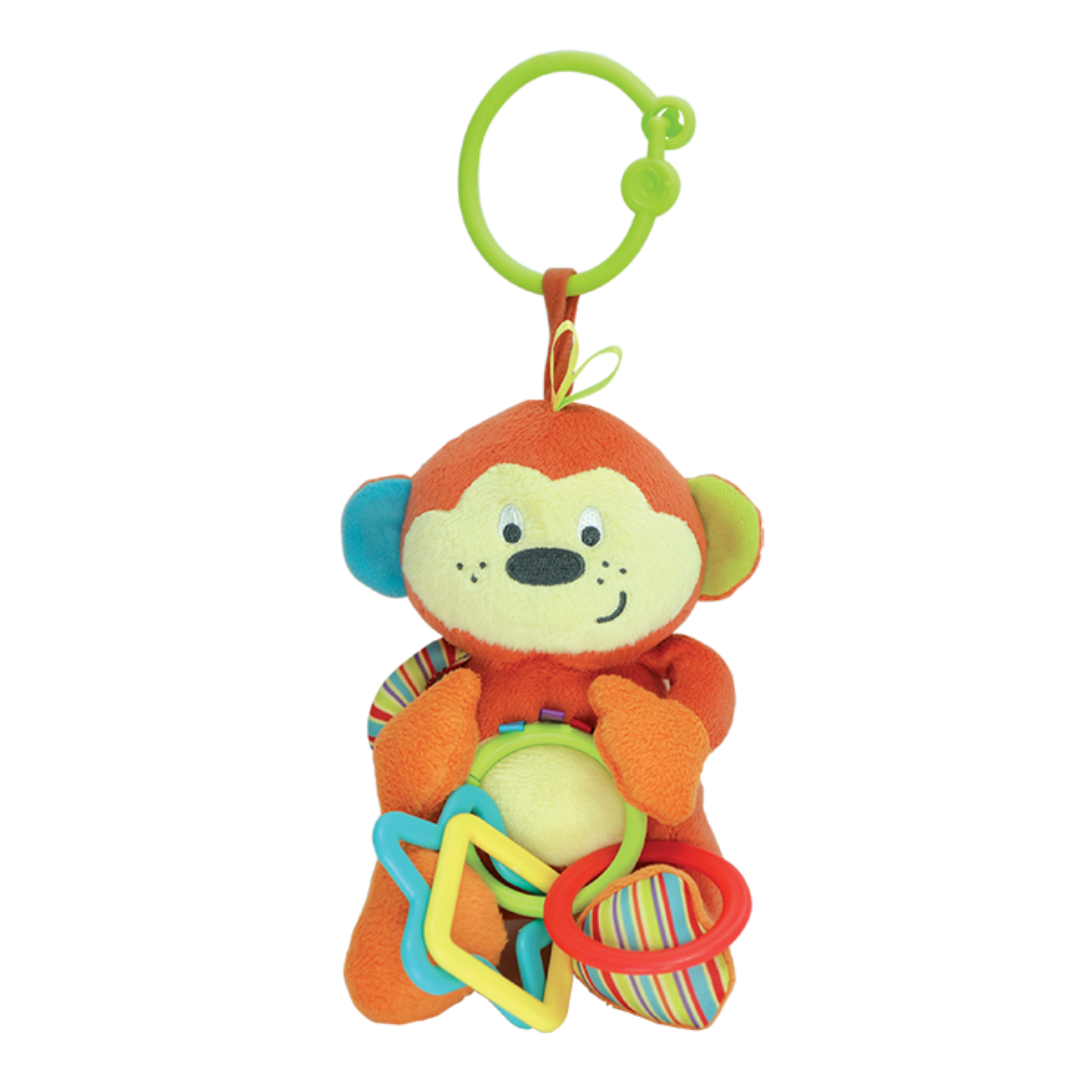 Cheeky Chimp Rattle with Rings
