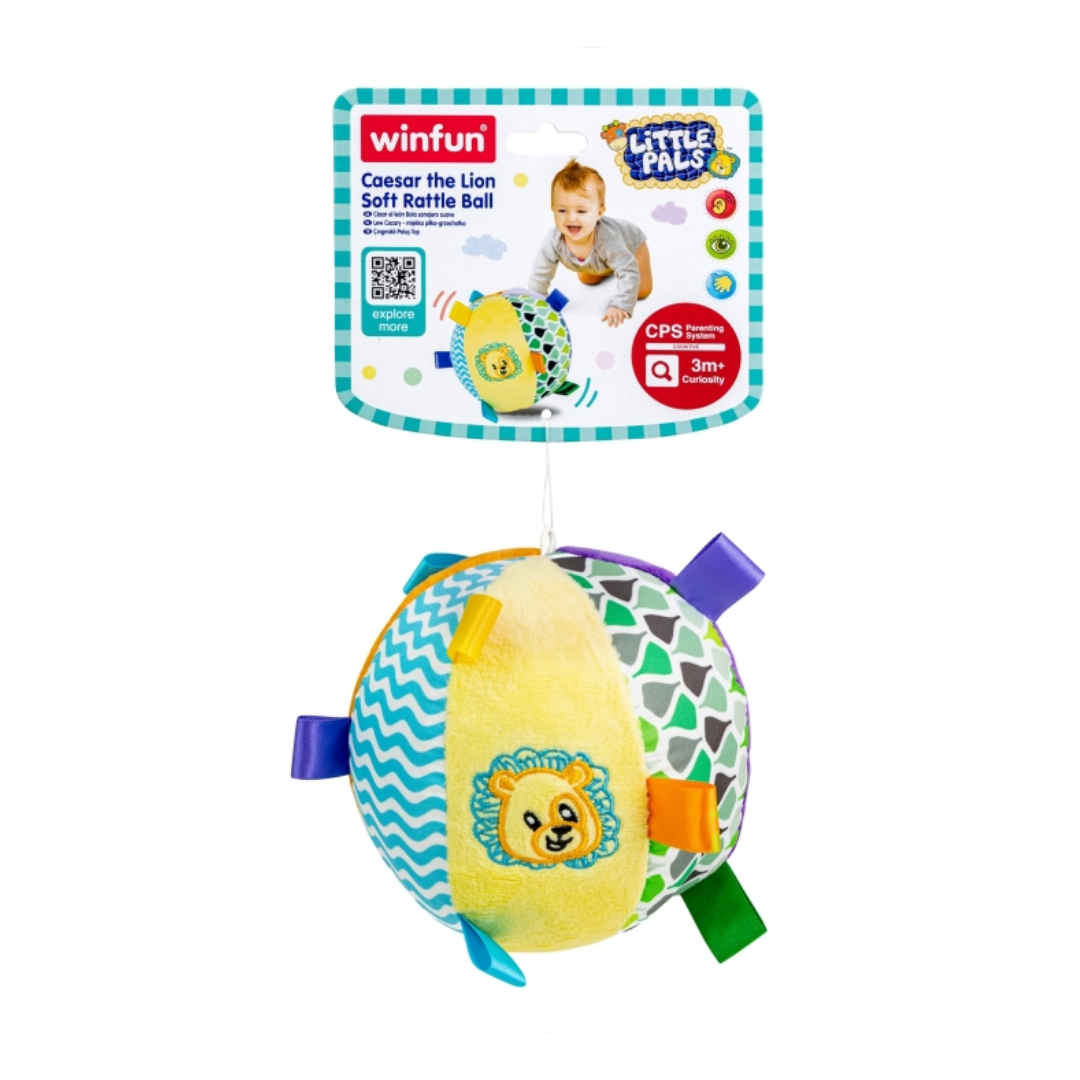 Caesar The Lion Soft Rattle Ball