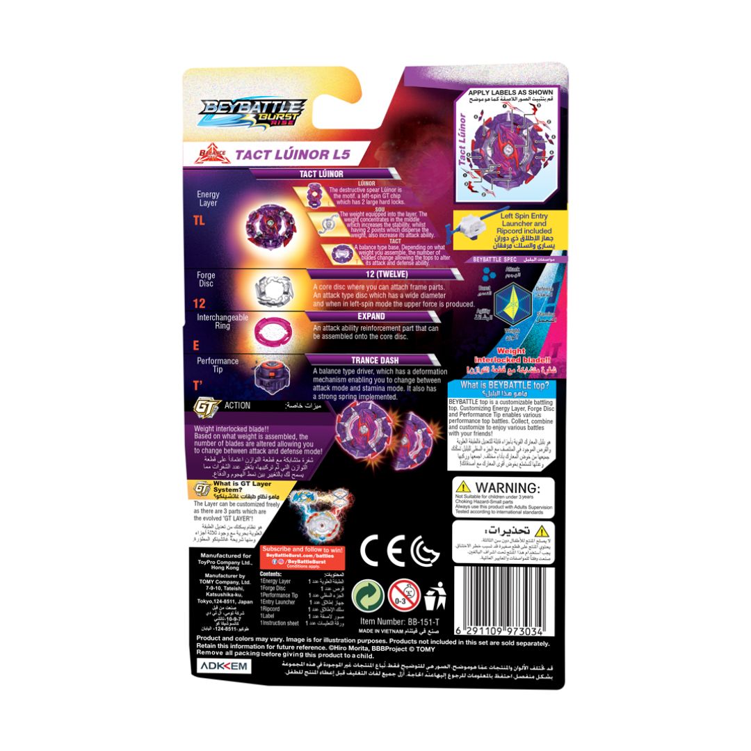 Beyblade Beybattle Tact Luinor L5