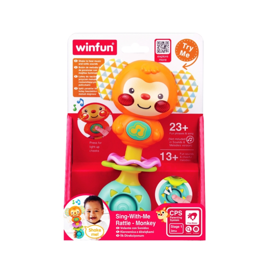 Winfun Sing-With-Me Rattle - Monkey