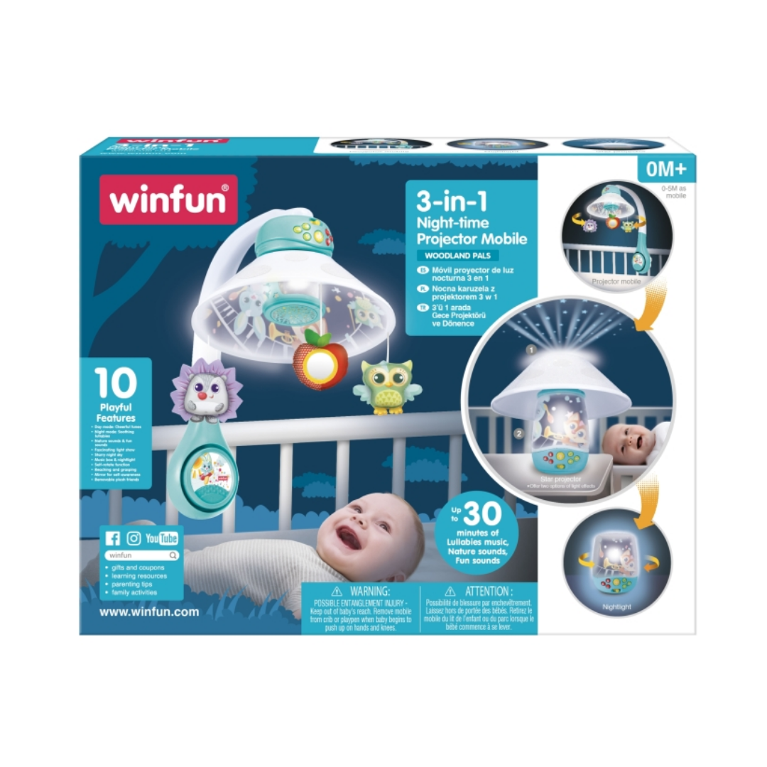 Winfun 3-in-1 Night Time Projector Mobile