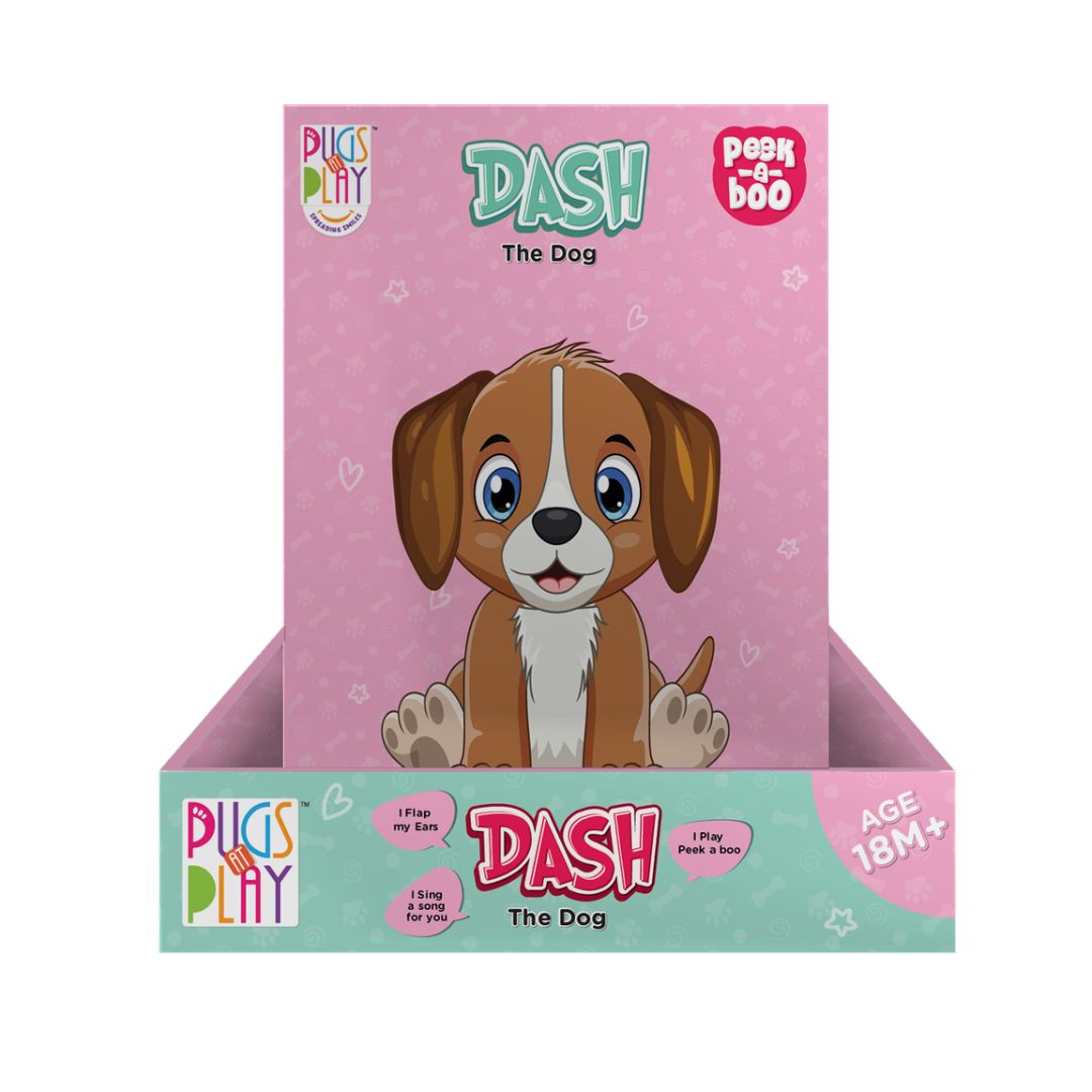 Pugs at Play Peek A Boo Dash 10in B/O
