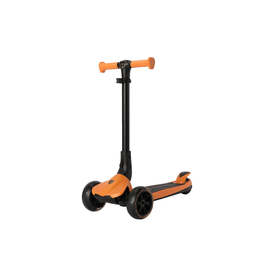 Lamborghini 3-Wheel Kids Scooter with Adjustable Height - Orange