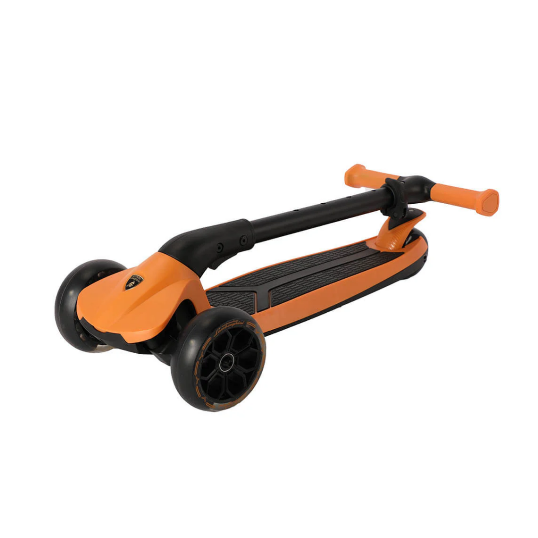 Lamborghini 3-Wheel Kids Scooter with Adjustable Height - Orange