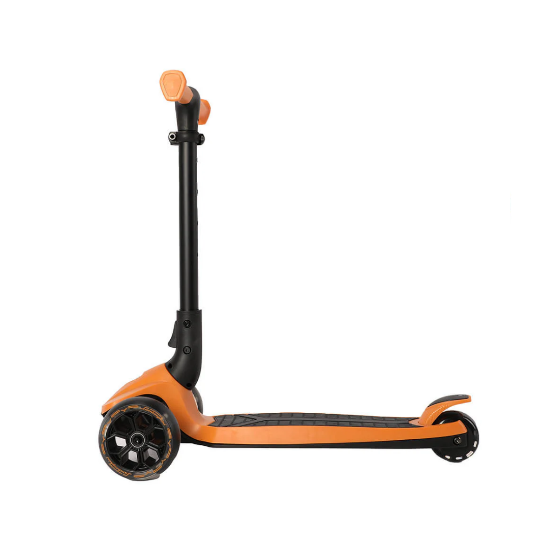 Lamborghini 3-Wheel Kids Scooter with Adjustable Height - Orange