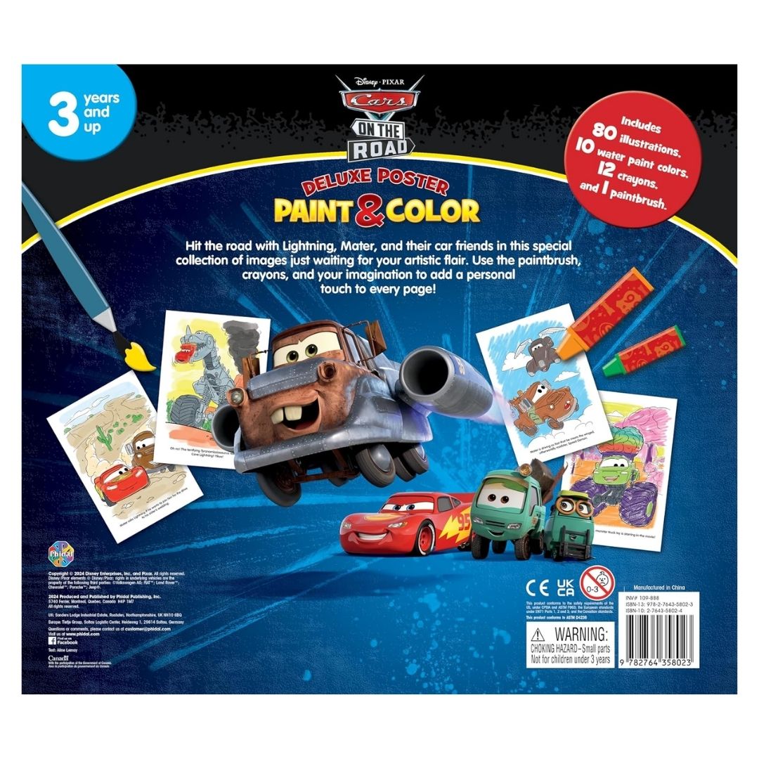 Disney Cars on the Road Deluxe Poster Paint & Color