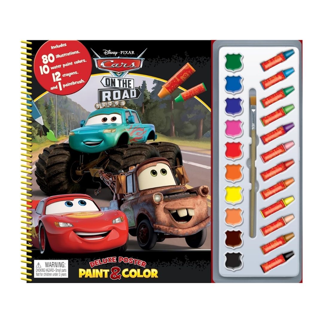 Disney Cars on the Road Deluxe Poster Paint & Color