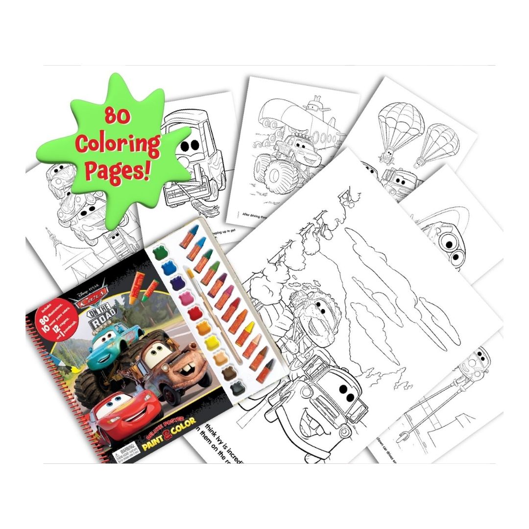 Disney Cars on the Road Deluxe Poster Paint & Color