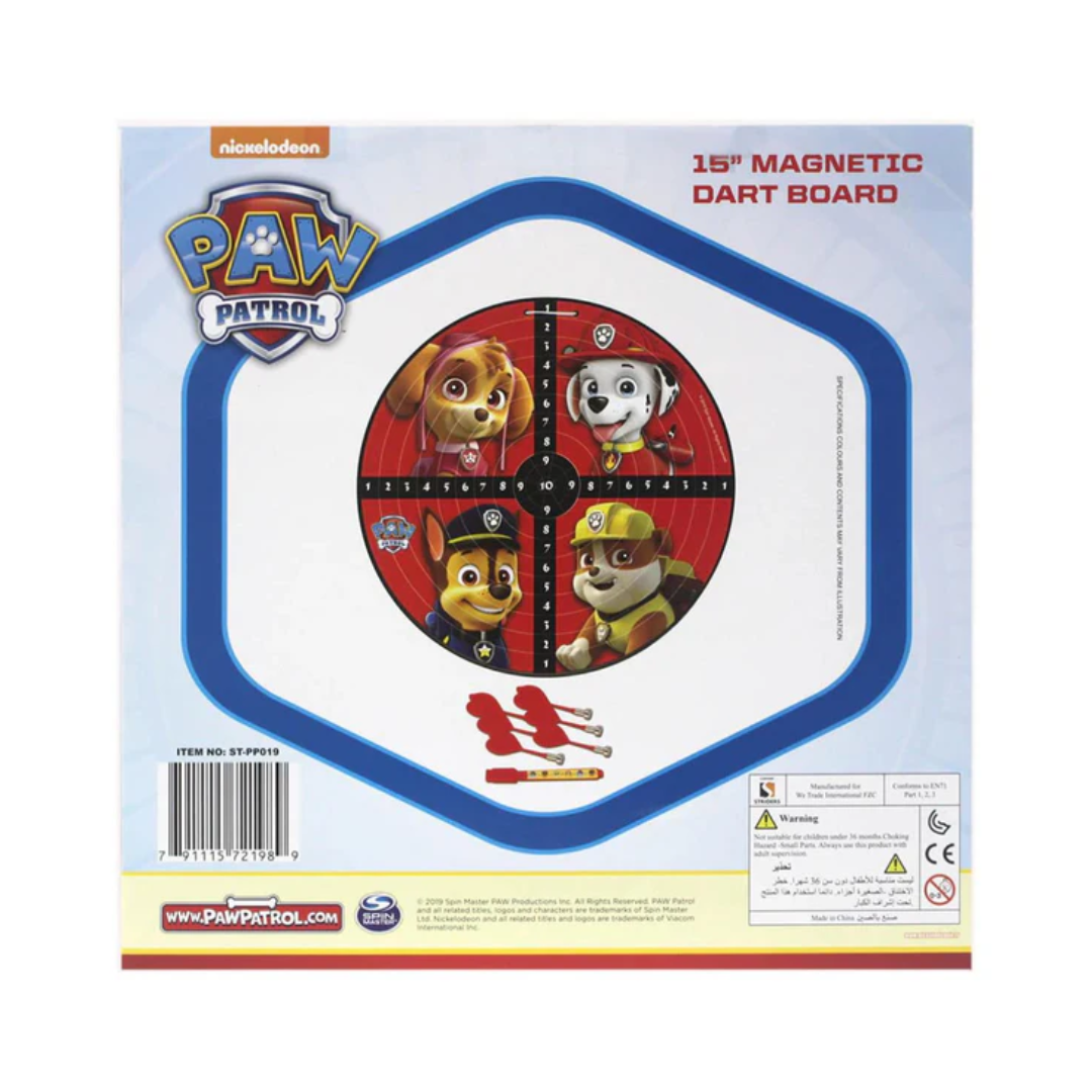 15" MAGNETIC DARTBOARD - Paw Patrol