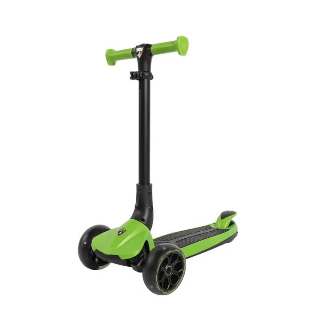 Lamborghini 3-Wheel Kids Scooter with Adjustable Height - Green
