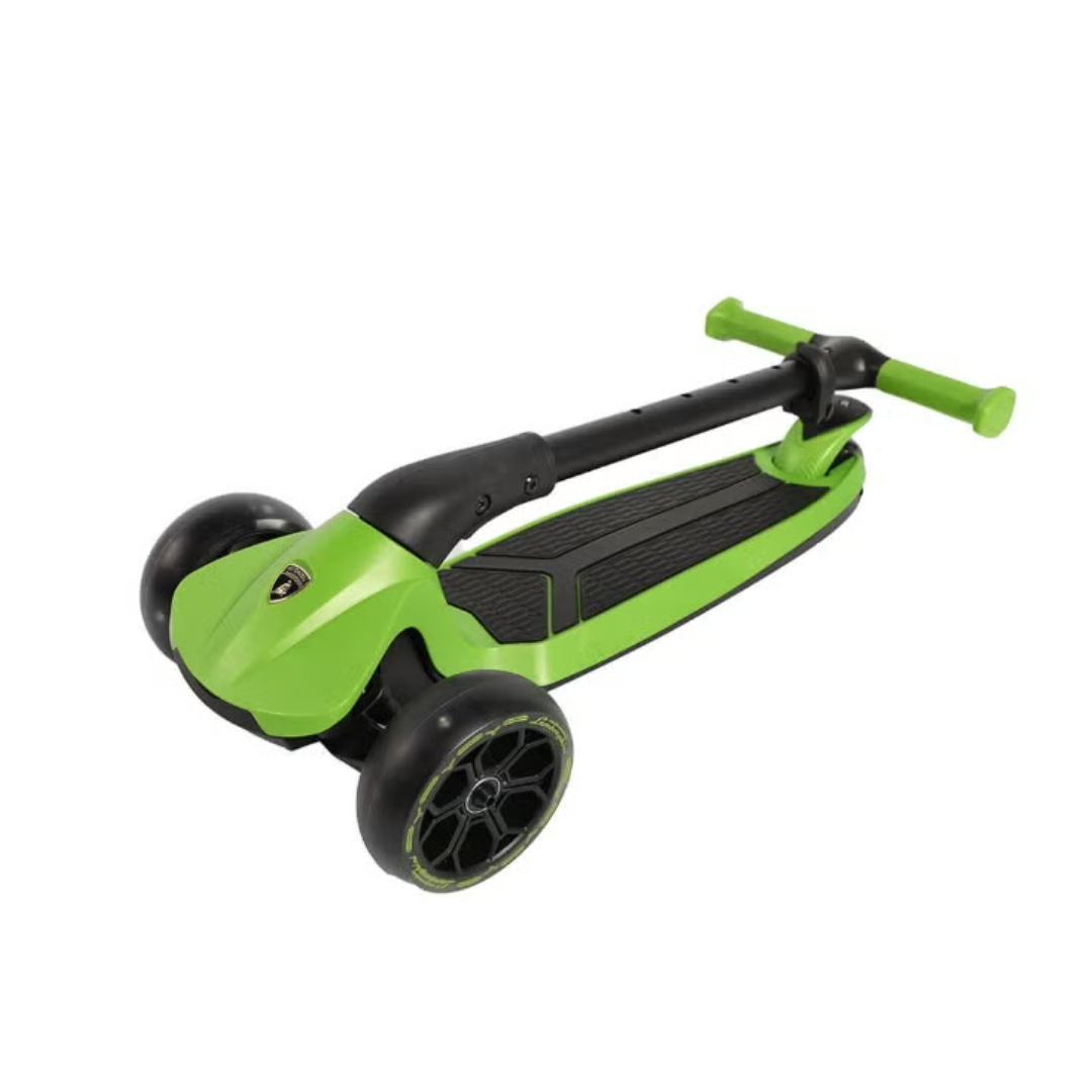 Lamborghini 3-Wheel Kids Scooter with Adjustable Height - Green